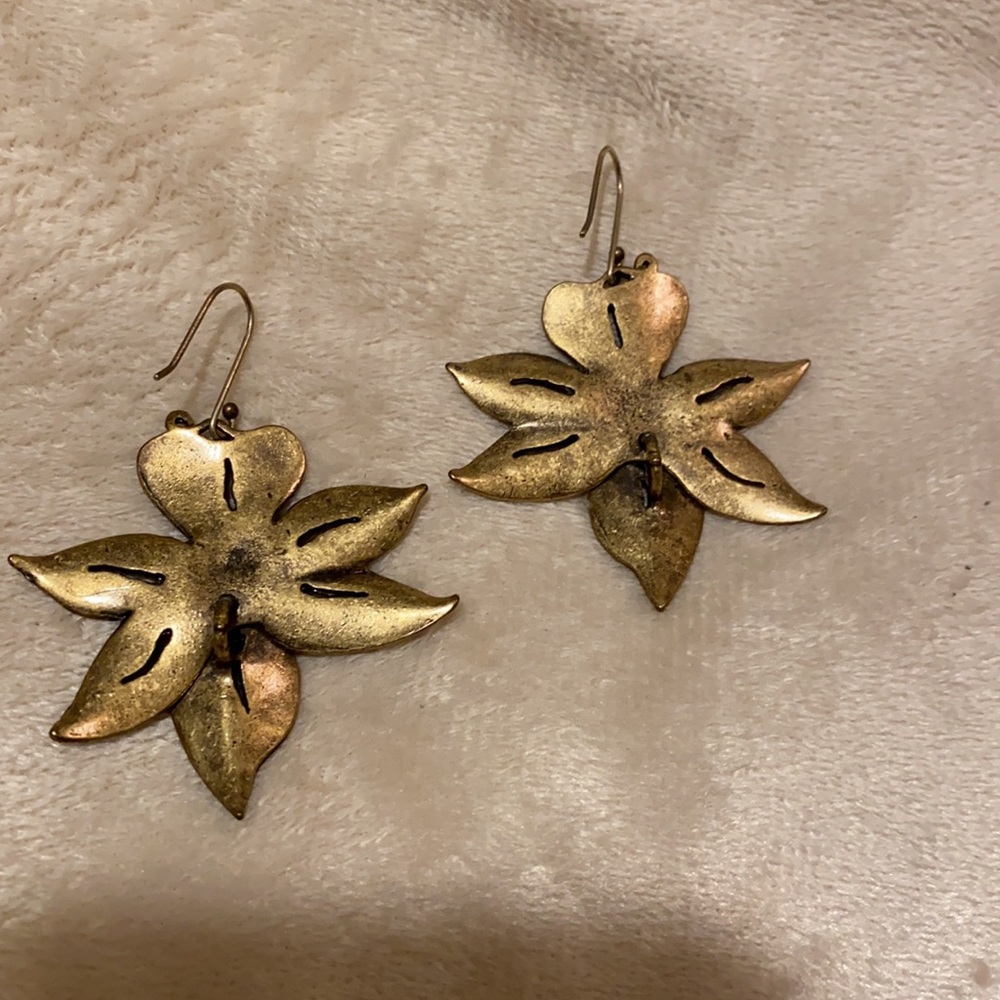 Lucky brand earrings flower jewelry real stones - Picture 5 of 6